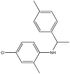 4-chloro-2-methyl-N-[1-(4-methylphenyl)ethyl]aniline 化学構造式