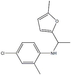  4-chloro-2-methyl-N-[1-(5-methylfuran-2-yl)ethyl]aniline