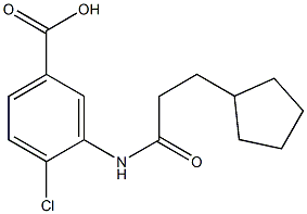 4-chloro-3-(3-cyclopentylpropanamido)benzoic acid Struktur