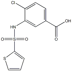 4-chloro-3-(thiophene-2-sulfonamido)benzoic acid Structure