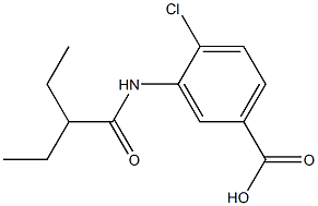 4-chloro-3-[(2-ethylbutanoyl)amino]benzoic acid Structure
