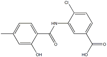 4-chloro-3-[(2-hydroxy-4-methylbenzene)amido]benzoic acid 结构式