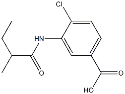 4-chloro-3-[(2-methylbutanoyl)amino]benzoic acid Struktur