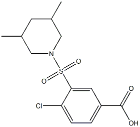 4-chloro-3-[(3,5-dimethylpiperidine-1-)sulfonyl]benzoic acid Structure