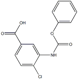 4-chloro-3-[(phenoxycarbonyl)amino]benzoic acid 化学構造式