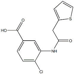 4-chloro-3-[(thien-2-ylacetyl)amino]benzoic acid,,结构式