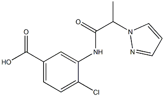 4-chloro-3-[2-(1H-pyrazol-1-yl)propanamido]benzoic acid|