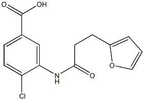 4-chloro-3-[3-(furan-2-yl)propanamido]benzoic acid Struktur