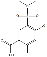 4-chloro-5-[(dimethylamino)sulfonyl]-2-fluorobenzoic acid Structure