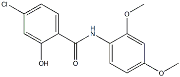 4-chloro-N-(2,4-dimethoxyphenyl)-2-hydroxybenzamide,,结构式