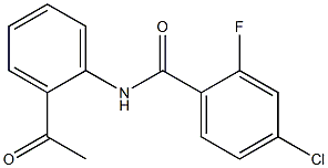 4-chloro-N-(2-acetylphenyl)-2-fluorobenzamide 结构式