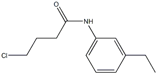 4-chloro-N-(3-ethylphenyl)butanamide,,结构式