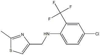 4-chloro-N-[(2-methyl-1,3-thiazol-4-yl)methyl]-2-(trifluoromethyl)aniline 化学構造式