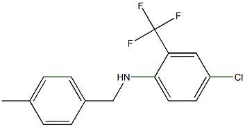  4-chloro-N-[(4-methylphenyl)methyl]-2-(trifluoromethyl)aniline