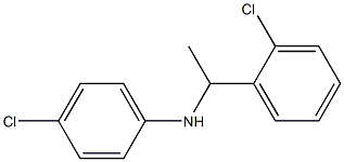 4-chloro-N-[1-(2-chlorophenyl)ethyl]aniline Structure