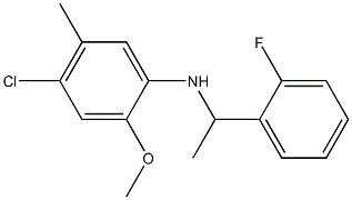 4-chloro-N-[1-(2-fluorophenyl)ethyl]-2-methoxy-5-methylaniline 化学構造式