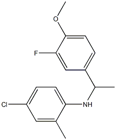 4-chloro-N-[1-(3-fluoro-4-methoxyphenyl)ethyl]-2-methylaniline Struktur