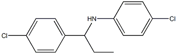 4-chloro-N-[1-(4-chlorophenyl)propyl]aniline