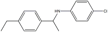 4-chloro-N-[1-(4-ethylphenyl)ethyl]aniline,,结构式