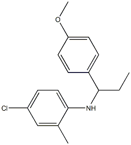 4-chloro-N-[1-(4-methoxyphenyl)propyl]-2-methylaniline Struktur