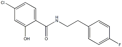 4-chloro-N-[2-(4-fluorophenyl)ethyl]-2-hydroxybenzamide,,结构式