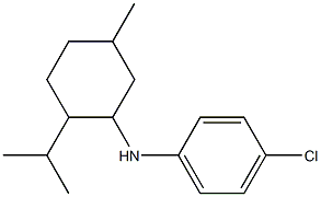 4-chloro-N-[5-methyl-2-(propan-2-yl)cyclohexyl]aniline,,结构式