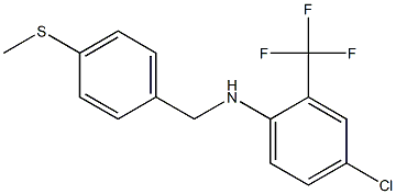  4-chloro-N-{[4-(methylsulfanyl)phenyl]methyl}-2-(trifluoromethyl)aniline