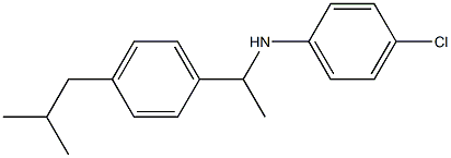 4-chloro-N-{1-[4-(2-methylpropyl)phenyl]ethyl}aniline 化学構造式