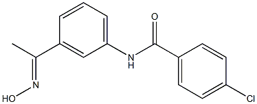 4-chloro-N-{3-[1-(hydroxyimino)ethyl]phenyl}benzamide Struktur