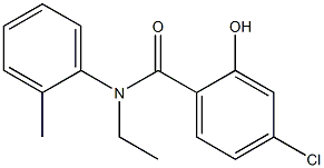 4-chloro-N-ethyl-2-hydroxy-N-(2-methylphenyl)benzamide 化学構造式