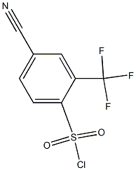 4-cyano-2-(trifluoromethyl)benzene-1-sulfonyl chloride Struktur
