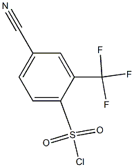 4-cyano-2-(trifluoromethyl)benzene-1-sulfonyl chloride 结构式