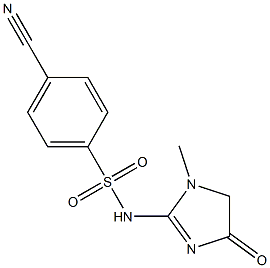 4-cyano-N-(1-methyl-4-oxo-4,5-dihydro-1H-imidazol-2-yl)benzene-1-sulfonamide Structure