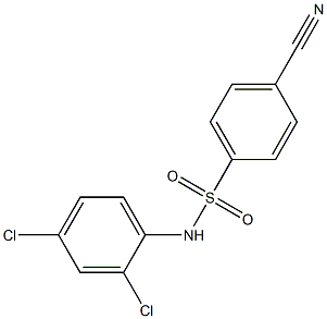 4-cyano-N-(2,4-dichlorophenyl)benzene-1-sulfonamide Struktur
