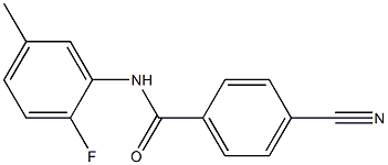 4-cyano-N-(2-fluoro-5-methylphenyl)benzamide Struktur