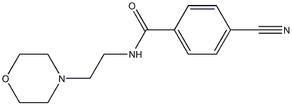 4-cyano-N-(2-morpholin-4-ylethyl)benzamide Struktur