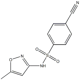 4-cyano-N-(5-methylisoxazol-3-yl)benzenesulfonamide 结构式