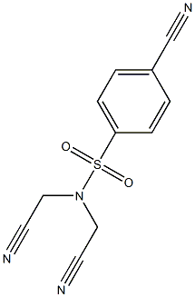 4-cyano-N,N-bis(cyanomethyl)benzenesulfonamide Struktur