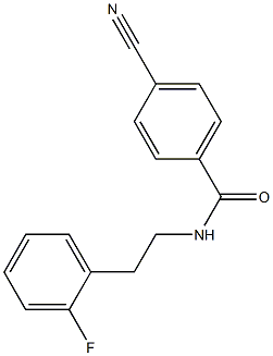 4-cyano-N-[2-(2-fluorophenyl)ethyl]benzamide Struktur