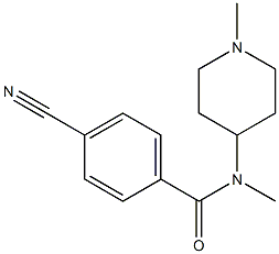 4-cyano-N-methyl-N-(1-methylpiperidin-4-yl)benzamide Struktur