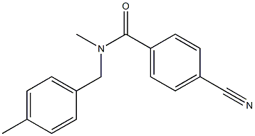 4-cyano-N-methyl-N-[(4-methylphenyl)methyl]benzamide
