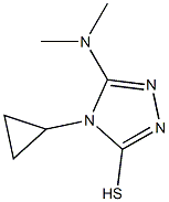 4-cyclopropyl-5-(dimethylamino)-4H-1,2,4-triazole-3-thiol,,结构式