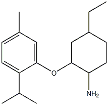 4-ethyl-2-[5-methyl-2-(propan-2-yl)phenoxy]cyclohexan-1-amine 化学構造式