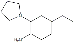 4-ethyl-2-pyrrolidin-1-ylcyclohexanamine 结构式