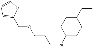 4-ethyl-N-[3-(furan-2-ylmethoxy)propyl]cyclohexan-1-amine 结构式