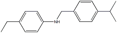 4-ethyl-N-{[4-(propan-2-yl)phenyl]methyl}aniline 化学構造式