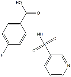 4-fluoro-2-[(pyridin-3-ylsulfonyl)amino]benzoic acid 化学構造式