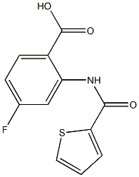 4-fluoro-2-[(thien-2-ylcarbonyl)amino]benzoic acid 结构式