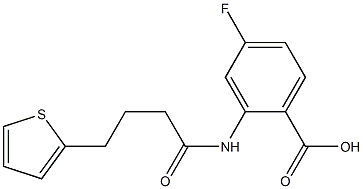 4-fluoro-2-[4-(thiophen-2-yl)butanamido]benzoic acid Struktur