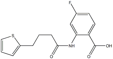 4-fluoro-2-[4-(thiophen-2-yl)butanamido]benzoic acid 结构式